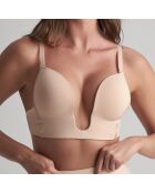 Soutien-gorge plongeant beige