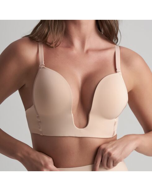 Sujetador pronunciado beige