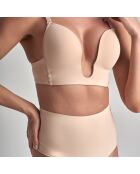Soutien-gorge plongeant beige