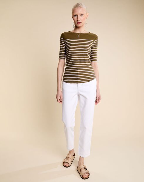 Jean slim 100% Coton Bio Pam blanc
