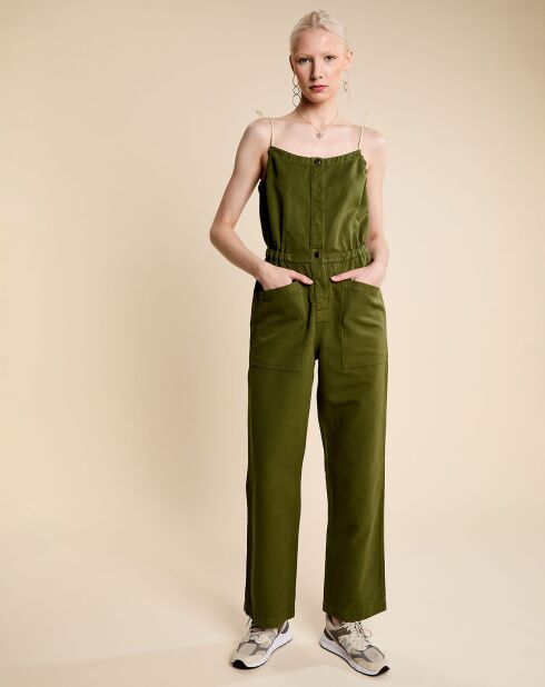 Jumpsuit van katoen en linnen met memling Lima