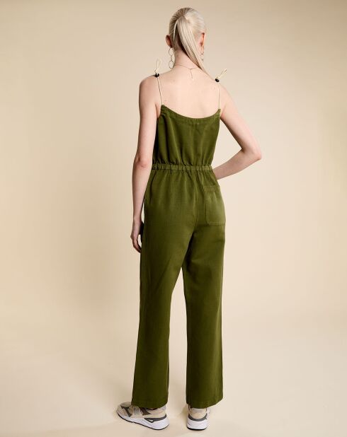 Jumpsuit van katoen en linnen met memling Lima