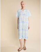 Robe caftan oversize Alger bleue