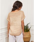 Top 100% Lin Cordoula camel
