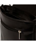 Sac bandoulière en Cuir  noir - 21x 4x 22 cm