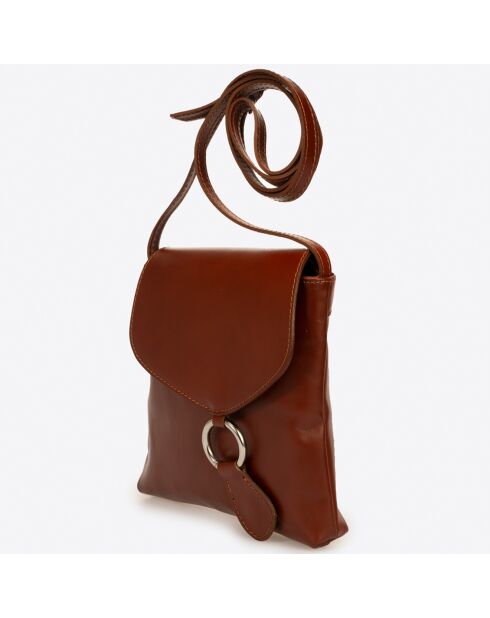 Braune Schultertasche aus Leder - 21 x 4 x 22 cm