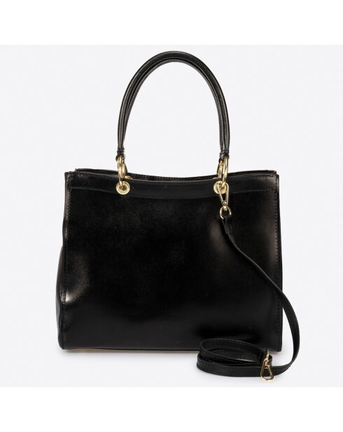 Borsa a mano in pelle nera - 32x14x24 cm