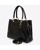 Sac à main en Cuir  noir - 32x14x24 cm