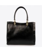 Sac à main en Cuir  noir - 32x14x24 cm