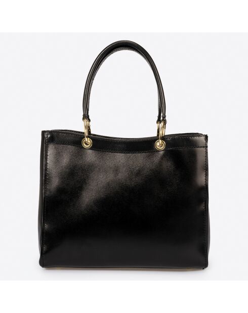 Borsa a mano in pelle nera - 32x14x24 cm
