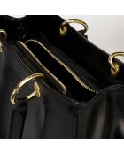Sac à main en Cuir  noir - 32x14x24 cm