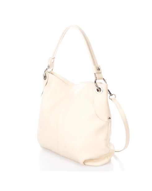 Mara beigefarbene Schultertasche - 34x14x30 cm