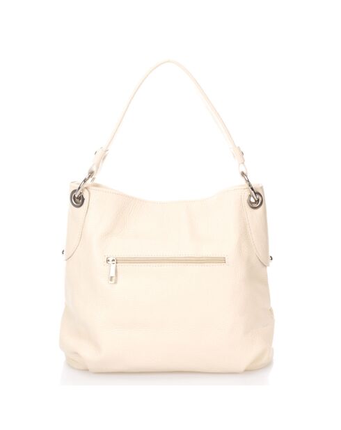 Mara beigefarbene Schultertasche - 34x14x30 cm