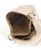Mara beigefarbene Schultertasche - 34x14x30 cm