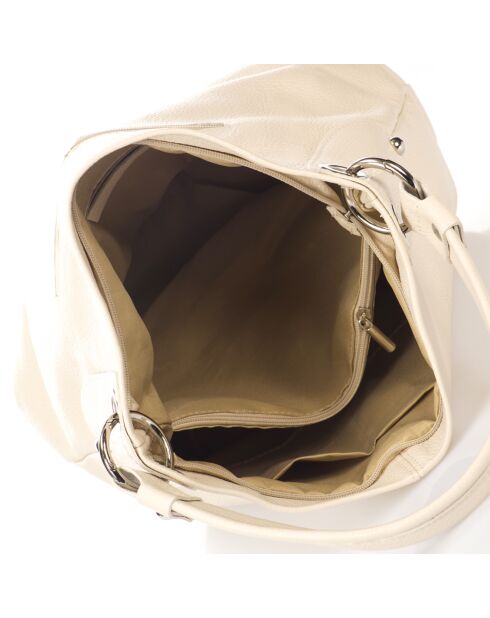 Mara beigefarbene Schultertasche - 34x14x30 cm
