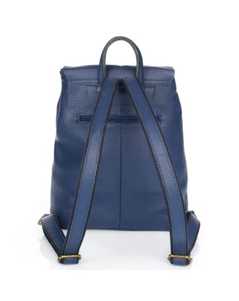 Blauer Eavan Lederrucksack - 31x15x37 cm