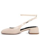 Slingbacks Bérénice beiges - Talon 4 cm