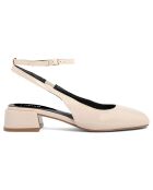 Slingbacks Bérénice beiges - Talon 4 cm