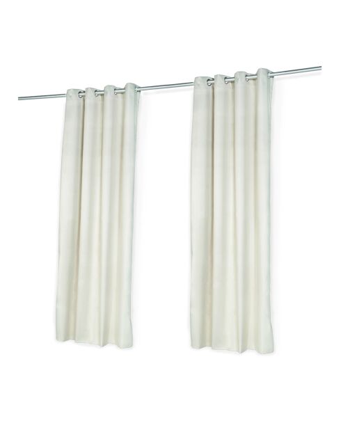 2 Rideaux thermiques beiges - 135x240 cm