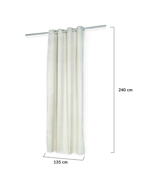 2 Rideaux thermiques beiges - 135x240 cm