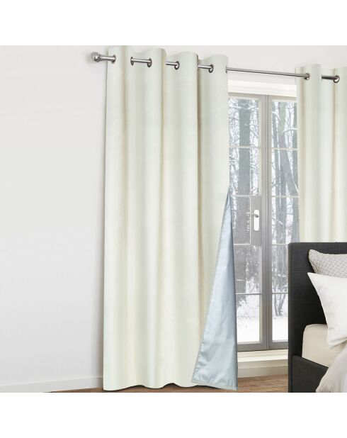 2 Rideaux thermiques beiges - 135x240 cm