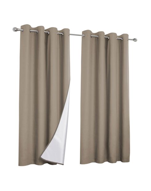 2 tende termiche tortora - 135x240 cm
