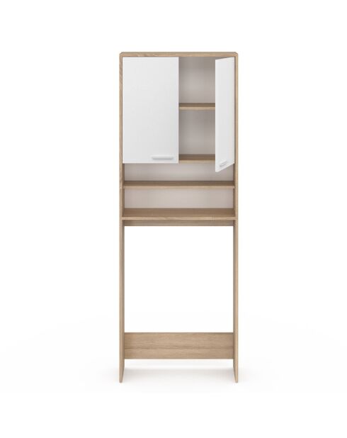 Mueble para lavadora Will de madera y blanco, 65 x 24 x 180 cm