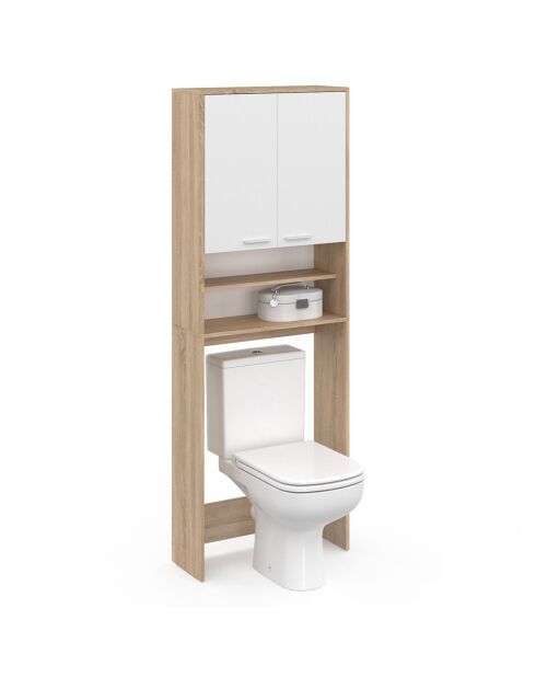 Mueble para lavadora Will de madera y blanco, 65 x 24 x 180 cm