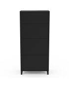 Armoire vestiaire 2 portes Storen en métal noir - 76x48x170 cm