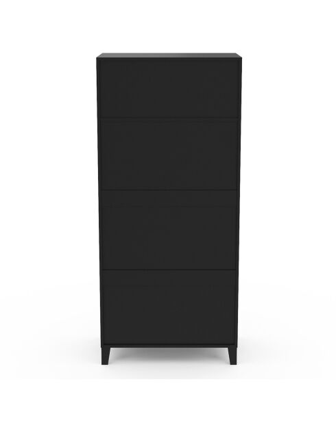 Armoire vestiaire 2 portes Storen en métal noir - 76x48x170 cm