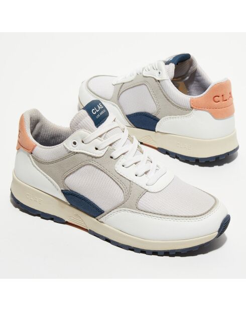 Baskets vegan Joshua blanc/orange/gris