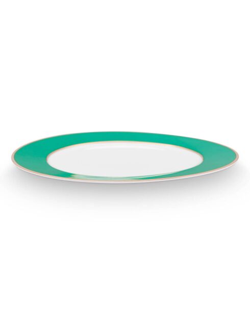 6 Assiettes à pain en Porcelaine Pip Chique vertes - D.17 cm