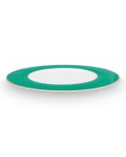 6 Assiettes plates en Porcelaine Pip Chique vertes -  D.28 cm