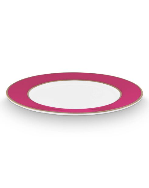 6 Assiettes à pain en Porcelaine Pip Chique roses - D.17 cm