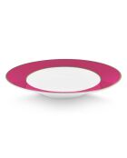 6 Assiettes creuses en Porcelaine Pip Chique roses -  D.23.5 cm