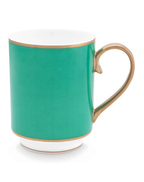 6 große grüne Pip Chique Porzellantassen — 350 ml