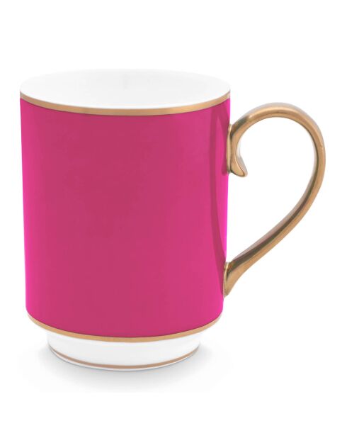 6 große pinke Pip Chique Porzellantassen — 350 ml