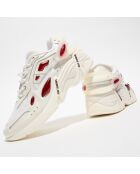 Baskets en Cuir Cylon-21 blanc/rouge