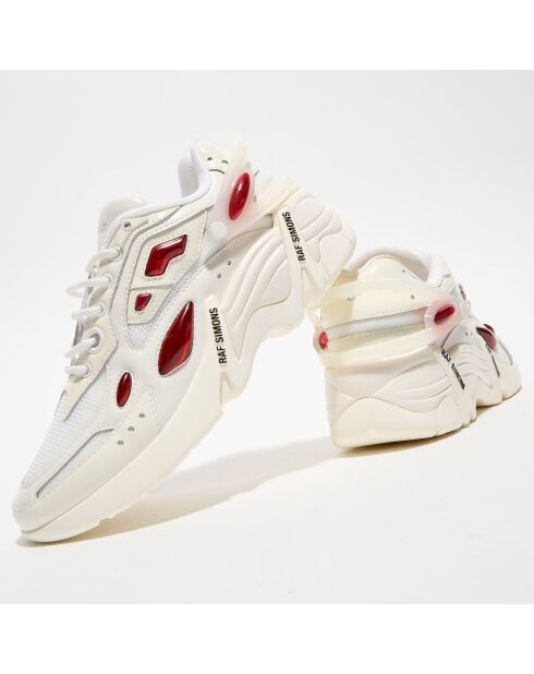 Baskets en Cuir Cylon-21 blanc/rouge