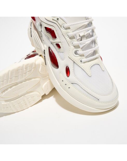 Baskets en Cuir Cylon-21 blanc/rouge