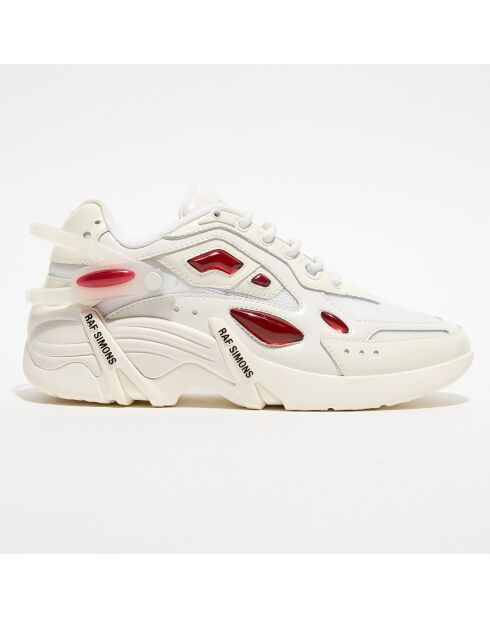 Baskets en Cuir Cylon-21 blanc/rouge