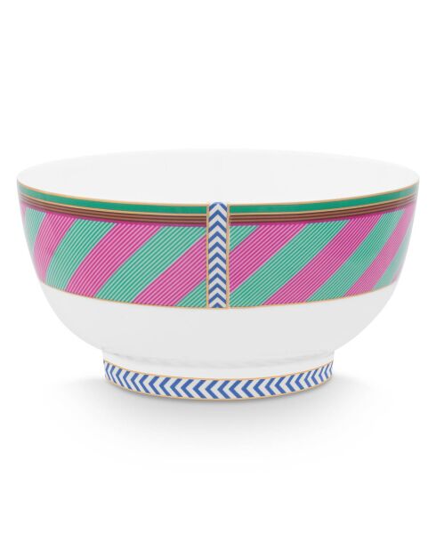Saladier en Porcelaine Pip Chique rose/vert - D.18 cm