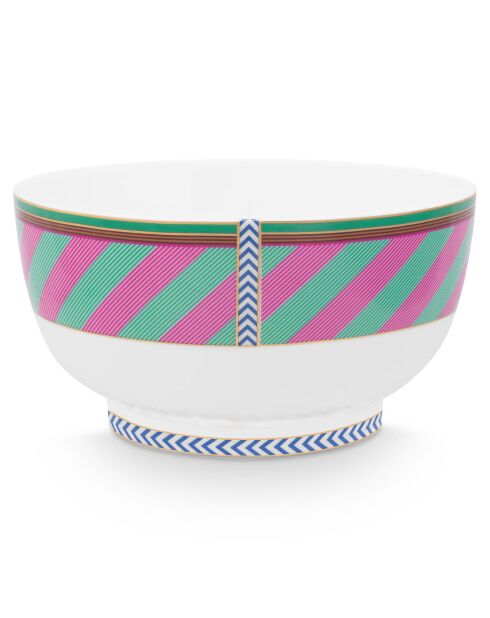 Saladier en Porcelaine Pip Chique rose/vert - D.20 cm