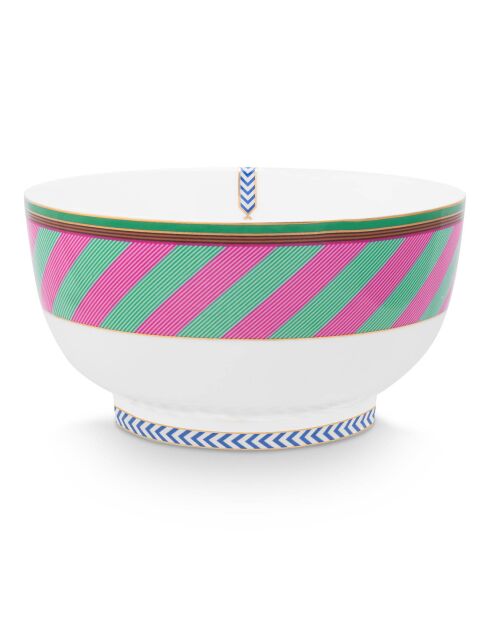 Saladier en Porcelaine Pip Chique rose/vert - D.20 cm