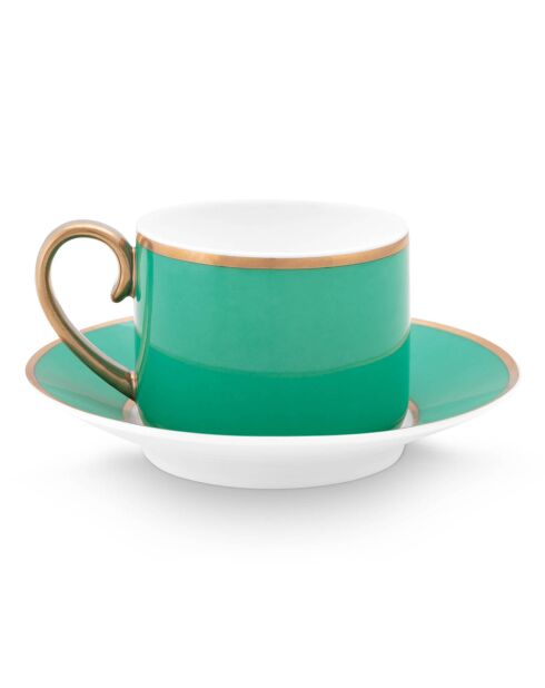 Tasse à Café & Soucoupes en Porcelaine Pip Chique vertes - 120ml