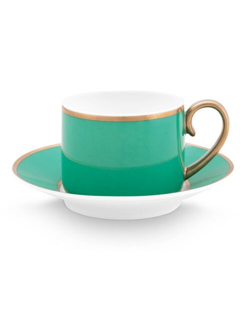 Tasse à Café & Soucoupes en Porcelaine Pip Chique vertes - 120ml