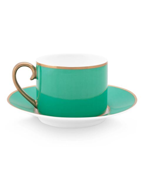 Tasse à Café & Soucoupes en Porcelaine Pip Chique vertes - 220ml