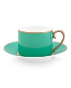Tasse à Café & Soucoupes en Porcelaine Pip Chique vertes - 220ml