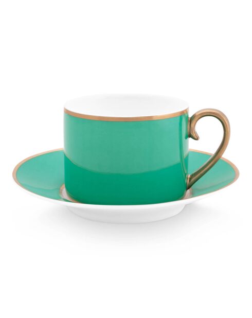 Tasse à Café & Soucoupes en Porcelaine Pip Chique vertes - 220ml