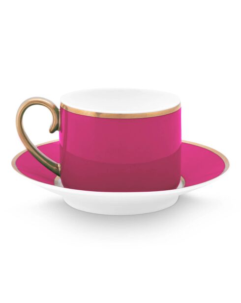Tasse à Café & Soucoupes en Porcelaine Pip Chique roses - 120ml